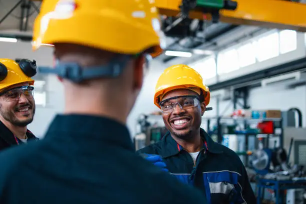 Industrial worker at an oil facility